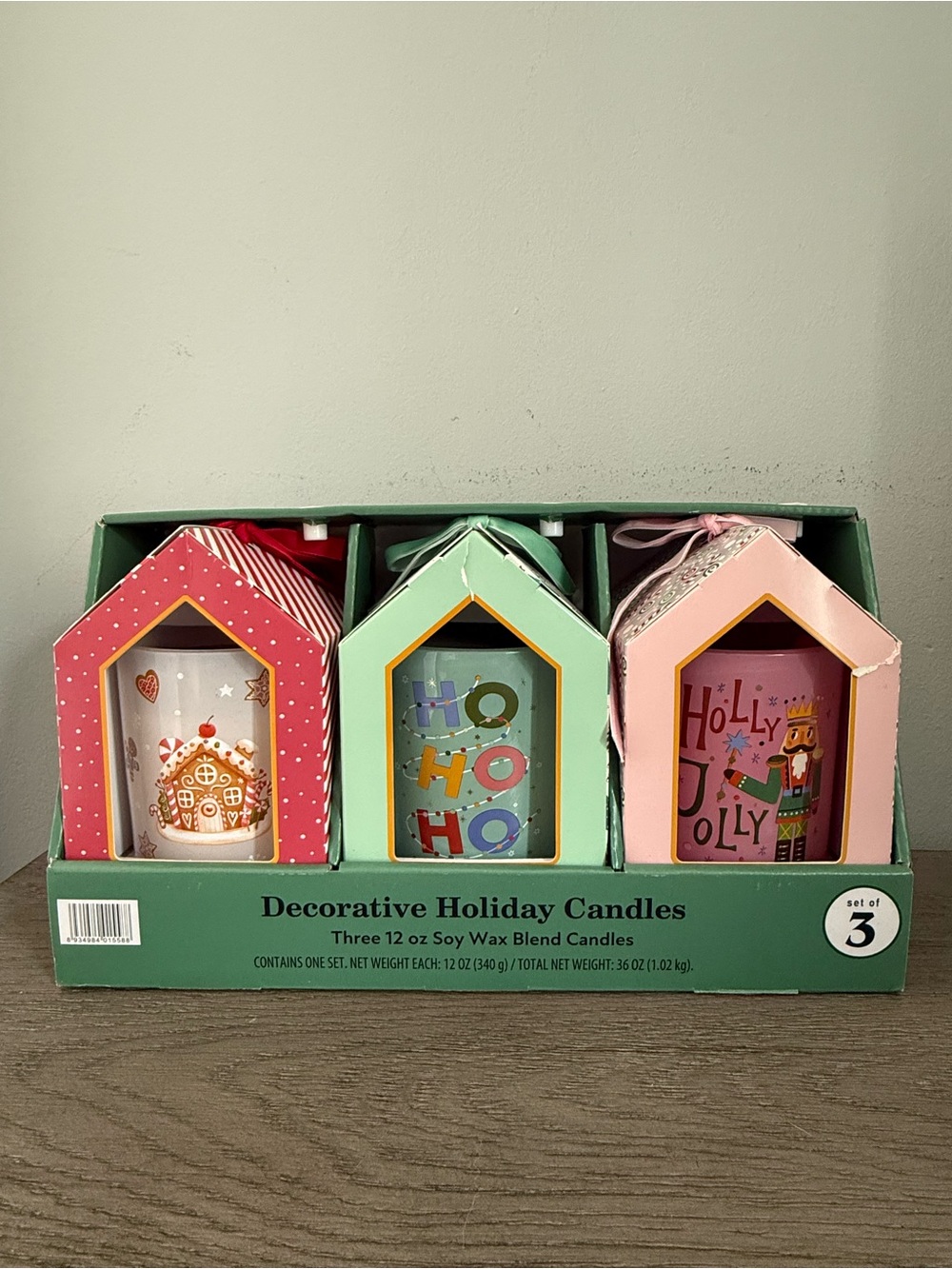 Decorative Holiday Candles Trio - Holiday Home